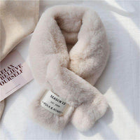South Korea Chic Style Thickened Solid Color Furry Scarf