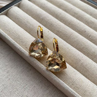 Niche-design Rhinestone-detailed Drop Earrings