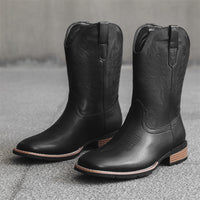Western Denim Boots Fashion Embroidered