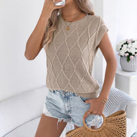 Knot Bat Sleeve Casual Loose Knit Sweater