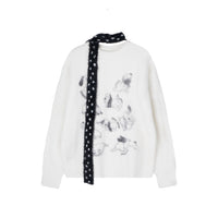 American Street Idle Style Soft Glutinous Mohair Animal Jacquard Sweater