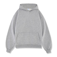 Thick Loose Solid Color Velvet Thickened Hooded Sweatshirt Male