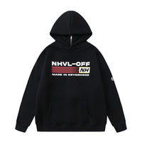 Letter Printing Velvet Padded Hooded Sweatshirt