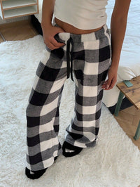 New Casual Leopard Print Lace-up Wide-leg Pants
