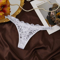 Lace Sexy Panties For Women Fashionably Embellished With Hot-fix Crystals