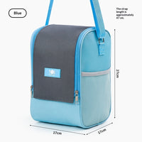 Round Lunch Box Bag Portable Thermal Bag With Thickened Aluminum Foil Insulation