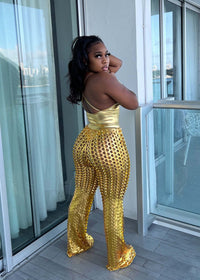 Fashion Bronzing Suit Wish Hot Sale Jumpsuit