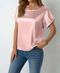 New Springsummer Womens Loose-fitting Cropped T-shirt