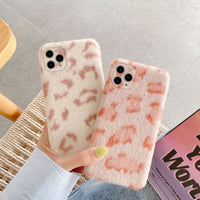 Compatible with Apple , Plush leopard print spermatophore 8plus soft shell