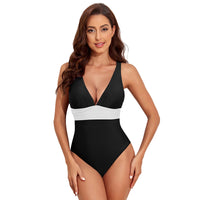 Women's Minimalist And Versatile Cross Shoulder One-piece Swimsuit