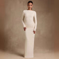 Slimming High-end Solid-color Long Body-hugging Sexy Dress