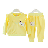 Autumn girl cartoon two-piece suit