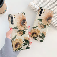 Shell pattern sunflower phone case