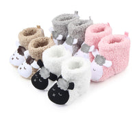 Coral velvet lamb winter boots baby toddler shoes