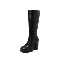 Fashionable High Heel Platform Tall Boots For Women Plus Size