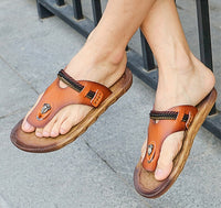 Korean version of men's flip-flop beach shoes
