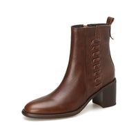 Retro British-style Dr Martens Boots With A Round Toe And Chunky Heel