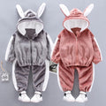 Autumn And Winter Children's Flannel Zipper Suit