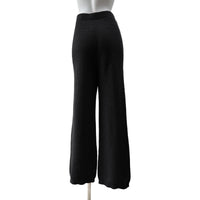 Women's Pants Woven Wool Pants Casual Straight Wide Leg Pants Mid-high Waist Trousers