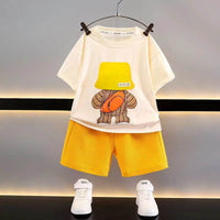 Boys' Suit Short Sleeve T-shirt Casual Sports Shorts