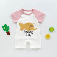 New Summer Baby''s One-piece Clothes Harbin Clothes Newborn Baby Cotton Short Sleeve thin Crotch Crawling Clothes Wholesale