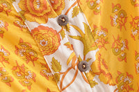 Holiday series orange flower sling jumpsuit