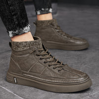 Men's Tooling Plus Fleece Warm High-top Martin Boots
