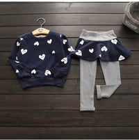 Long sleeve sweater two-piece suit