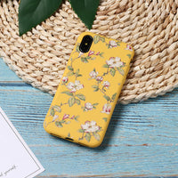Compatible with Apple , Literary Floral All Inclusive Mobile Phone Case
