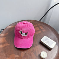 Washed Distressed Baseball Cap For Women