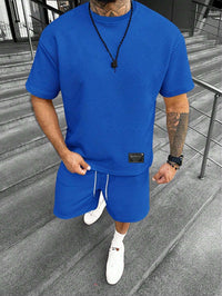 Men's Short Sleeve Shorts Simple Comfortable Cool Suit