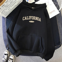 Women's Hooded Street Pocket Round Neck Sweatshirt