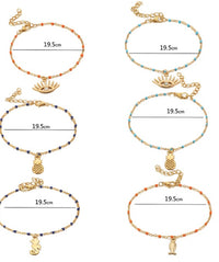 Bohemian marine life anklet