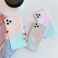 Mobile phone case gradient color marble