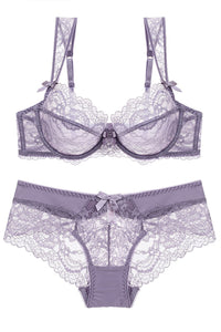 Ultra-thin breathable sponge-free bra set