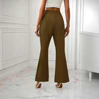 High-waisted Slim-fit Flared Pants Women's