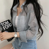 French Top High-grade Cardigan Blouse Shirt