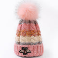 Four - color knitted hat and velvet hat