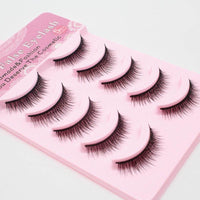 Naturally cross five pairs of false eyelashes