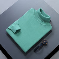 High Lapel Sweater Solid Color Casual