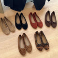 Low-cut Ballet Shoes Bow Flat Shoes