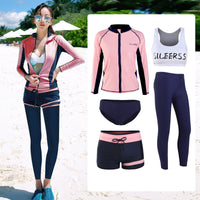 Split long sleeve trousers diving suit