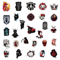 100 Gothic Demon Dark Red Series Graffiti Sticker Water Cup Trunk Guitar Car Sticker Waterproof