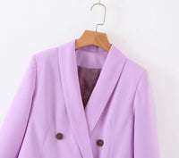 Fashion Temperament Wind Double Breasted Suit Jacket Women