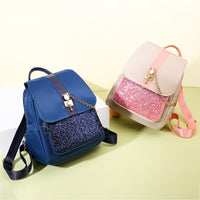 Fashion Student Backpack Korean Sequin Travel School Bag