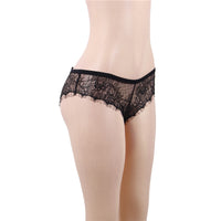 Women's lace cut-out bow panties