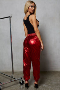 European and American fashion casual leather pants