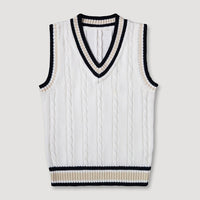 Thick V-neck Pullover Woolen Student Sleeveless School Uniform Sweater Vest