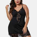 Deep v lace suspender lace nightdress