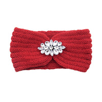 European And American Diamond Knitted Headband Ear Protector